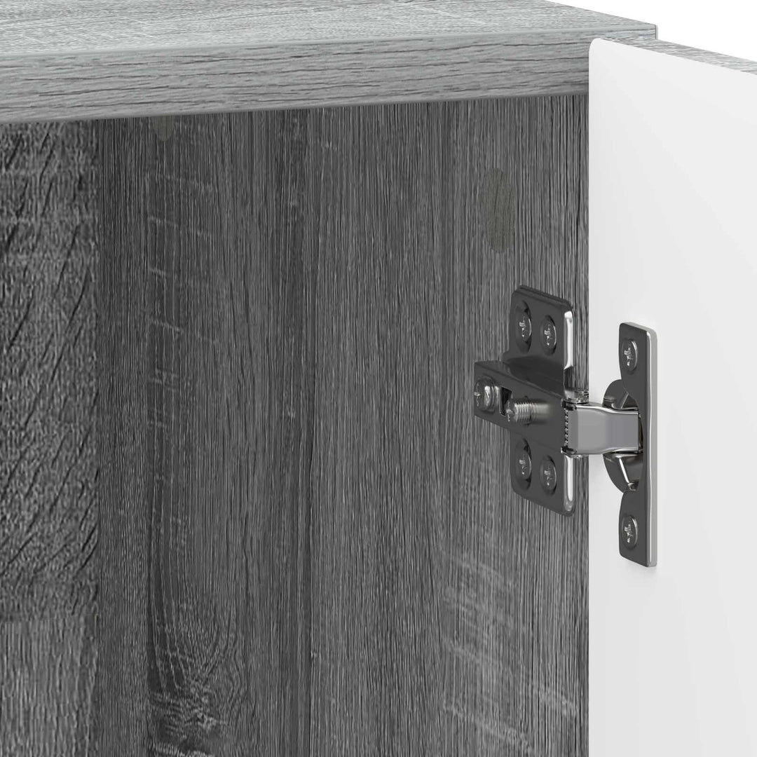 Natskab 2 pcs Grå sonoma-eg 43 x 34,5 x 47 cm Konstrueret træ