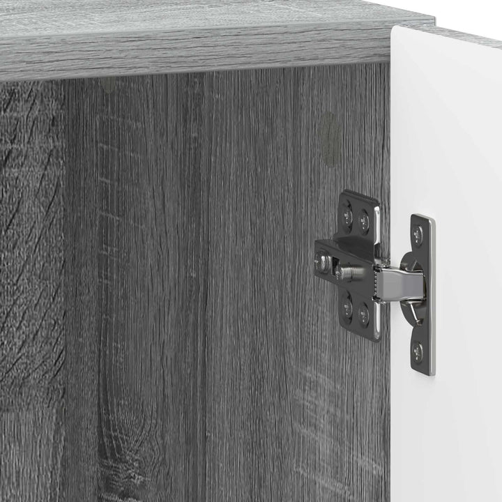 Natskab 2 pcs Grå sonoma-eg 43 x 34,5 x 47 cm Konstrueret træ