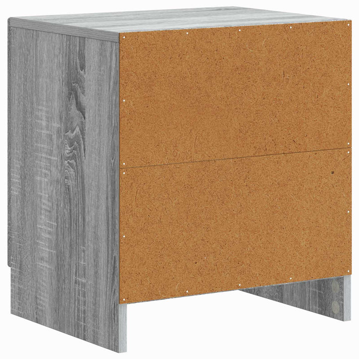 Natskab 2 pcs Grå sonoma-eg 43 x 34,5 x 47 cm Konstrueret træ