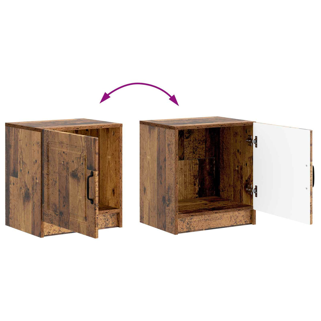 Natskab 2 pcs Gammelt træ 43 x 34,5 x 47 cm Konstrueret træ