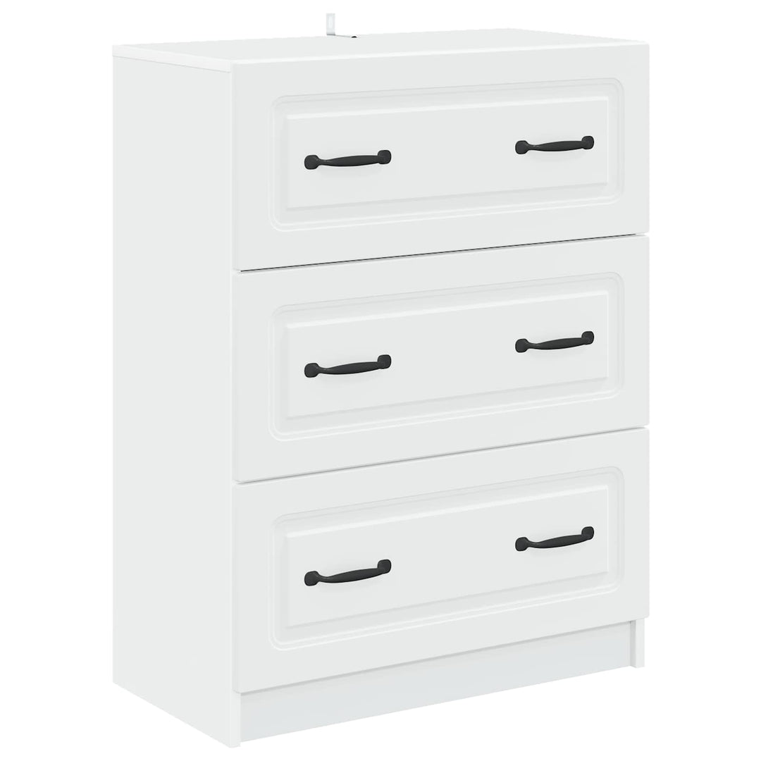 Skuffeskab Hvid 66 x 34,5 x 87 cm Konstrueret træ