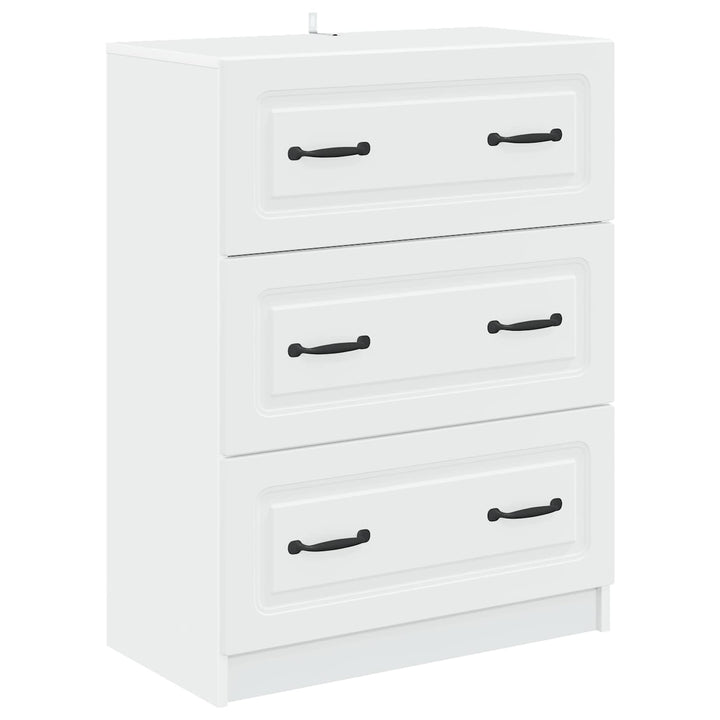 Skuffeskab Hvid 66 x 34,5 x 87 cm Konstrueret træ