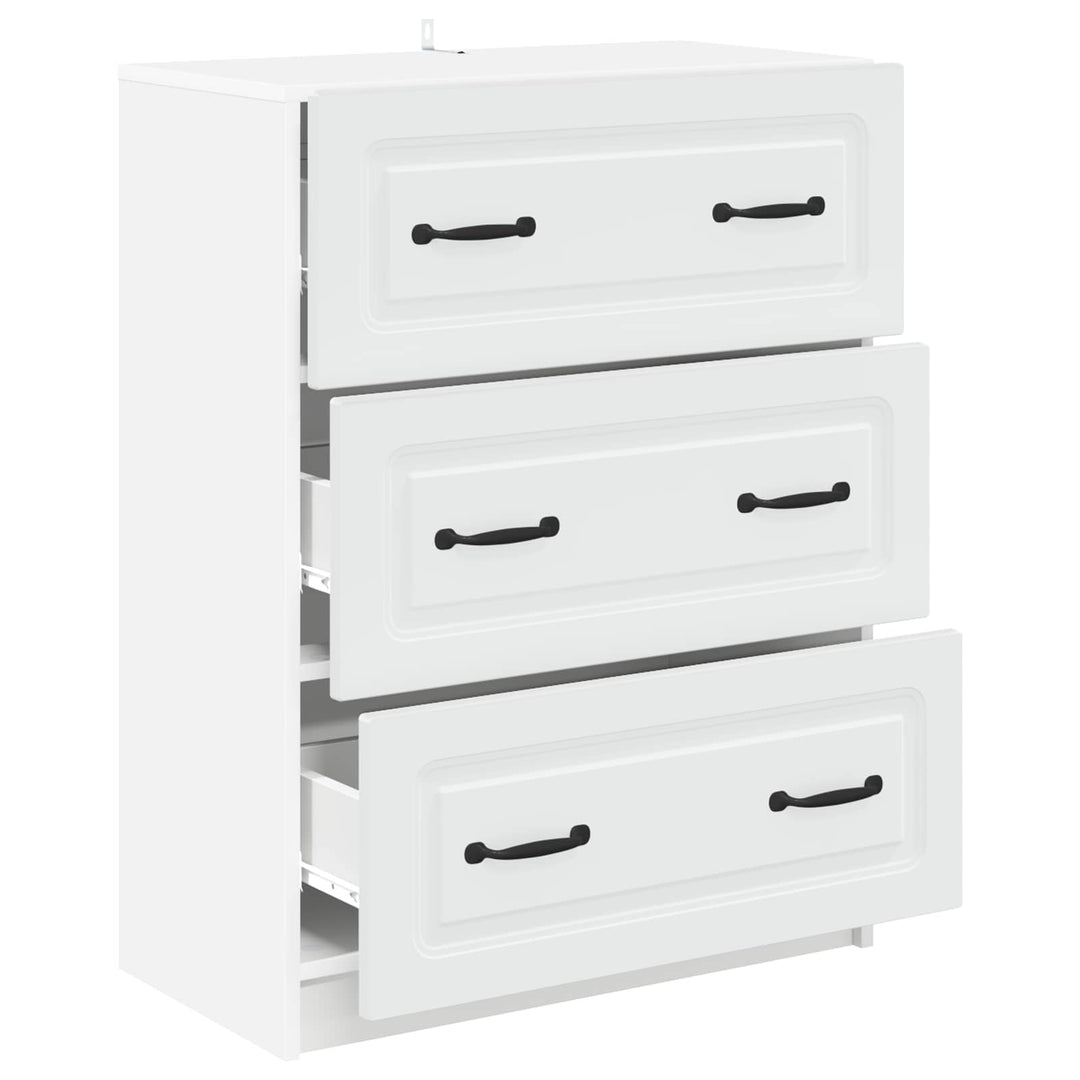 Skuffeskab Hvid 66 x 34,5 x 87 cm Konstrueret træ