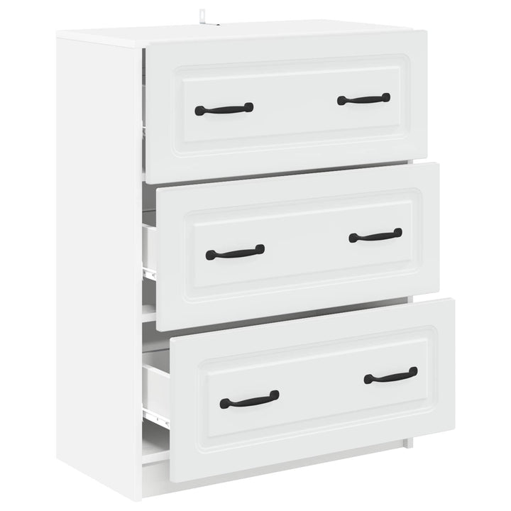 Skuffeskab Hvid 66 x 34,5 x 87 cm Konstrueret træ