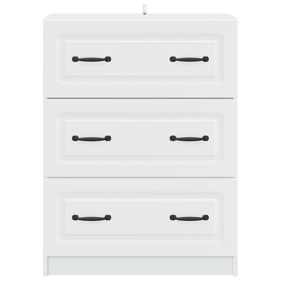 Skuffeskab Hvid 66 x 34,5 x 87 cm Konstrueret træ