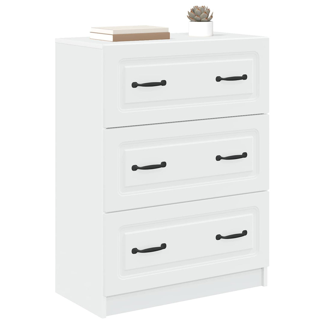 Skuffeskab Hvid 66 x 34,5 x 87 cm Konstrueret træ