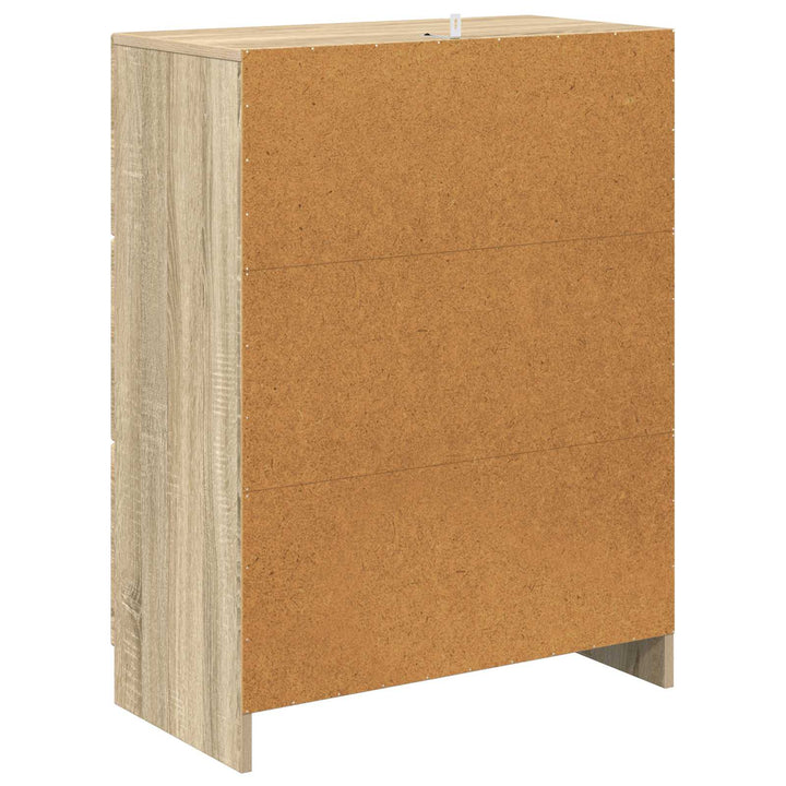 Skuffeskab Sonoma-eg 66 x 34,5 x 87 cm Konstrueret træ