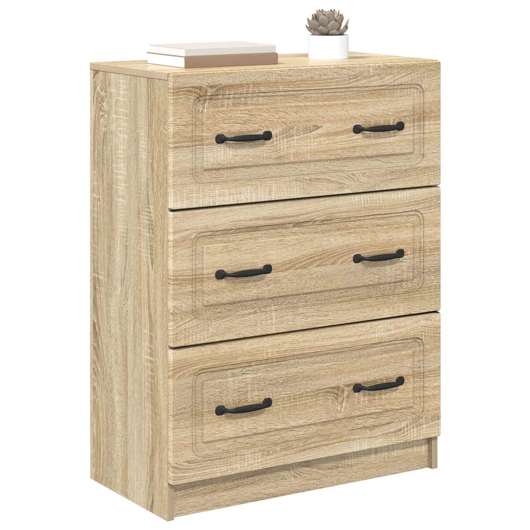 Skuffeskab Sonoma-eg 66 x 34,5 x 87 cm Konstrueret træ