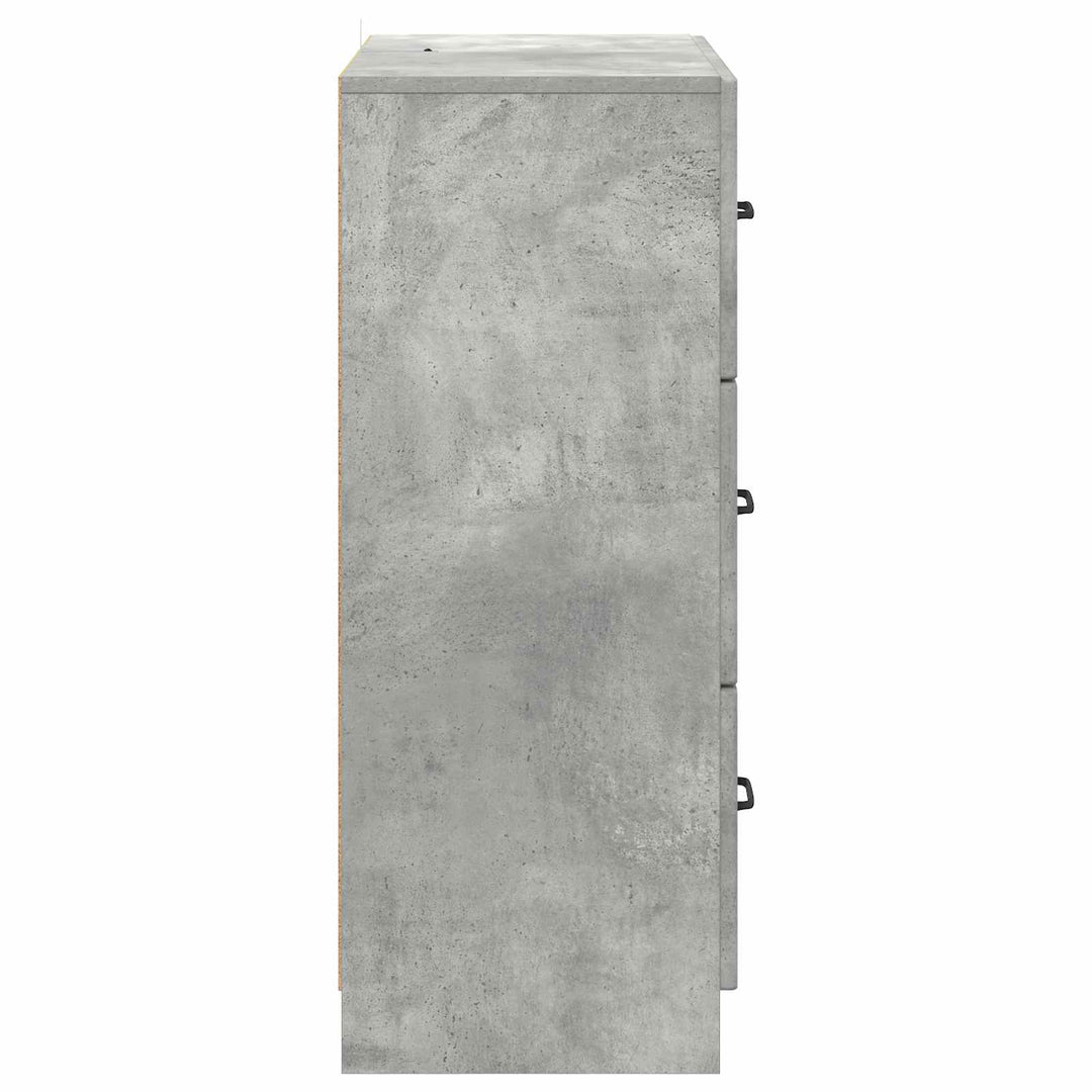 Skuffeskab Betongrå 66 x 34,5 x 87 cm Konstrueret træ