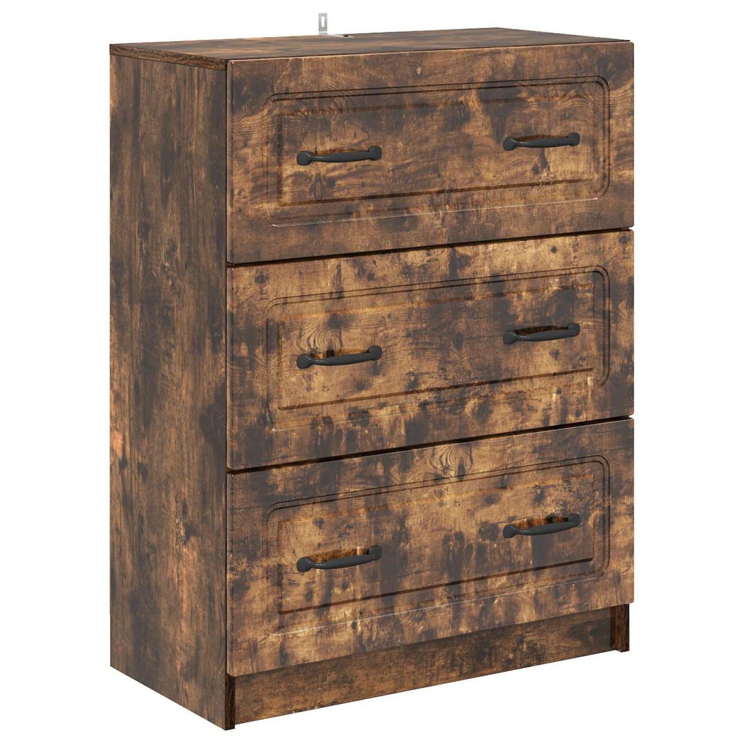 Skuffeskab Røget eg 66 x 34,5 x 87 cm Konstrueret træ