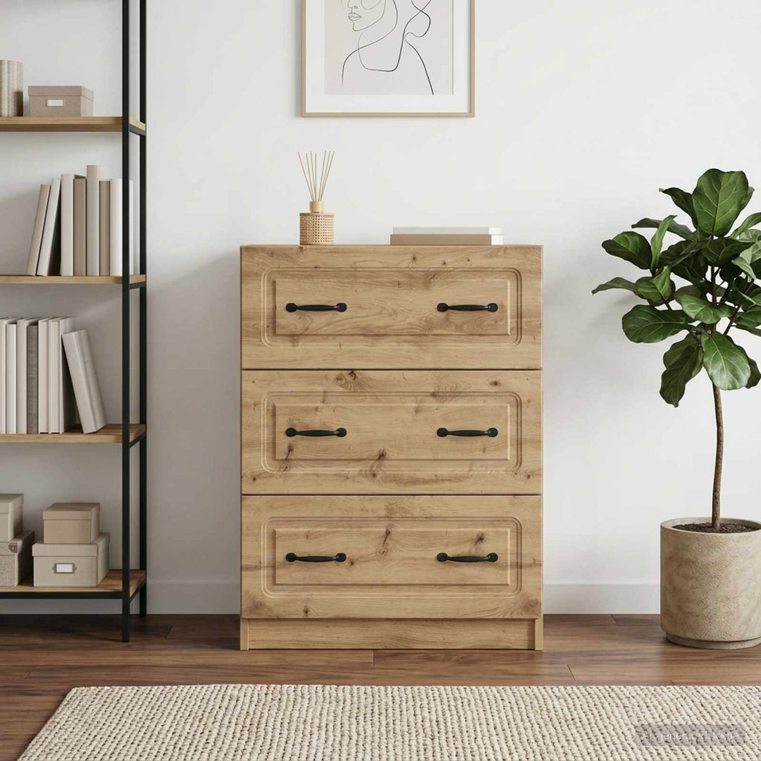 Skuffeskab 66 x 34,5 x 87 cm Konstrueret træ Artisan-eg