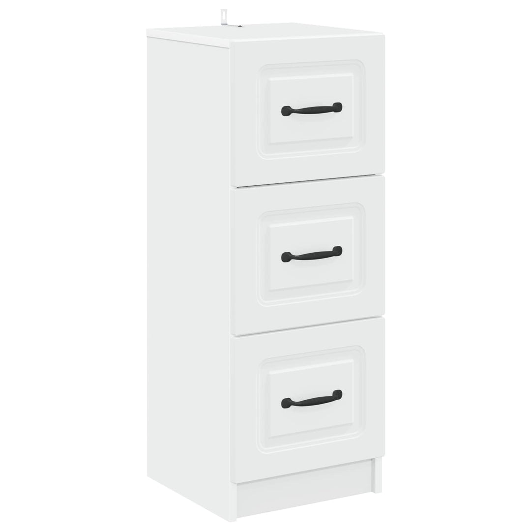 Skuffeskab Hvid 33 x 34,5 x 87 cm Konstrueret træ