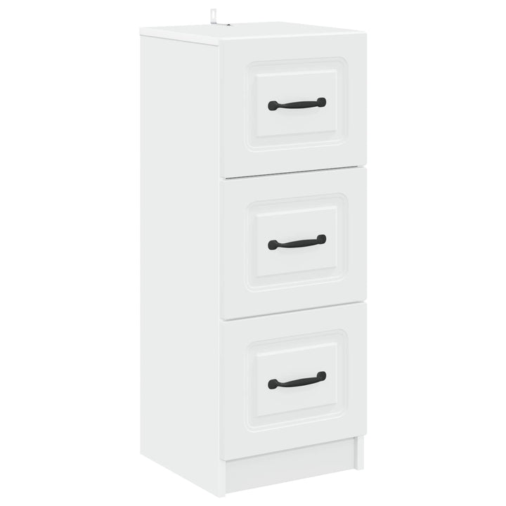 Skuffeskab Hvid 33 x 34,5 x 87 cm Konstrueret træ
