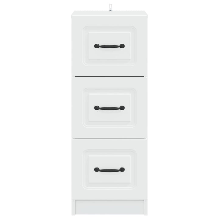 Skuffeskab Hvid 33 x 34,5 x 87 cm Konstrueret træ