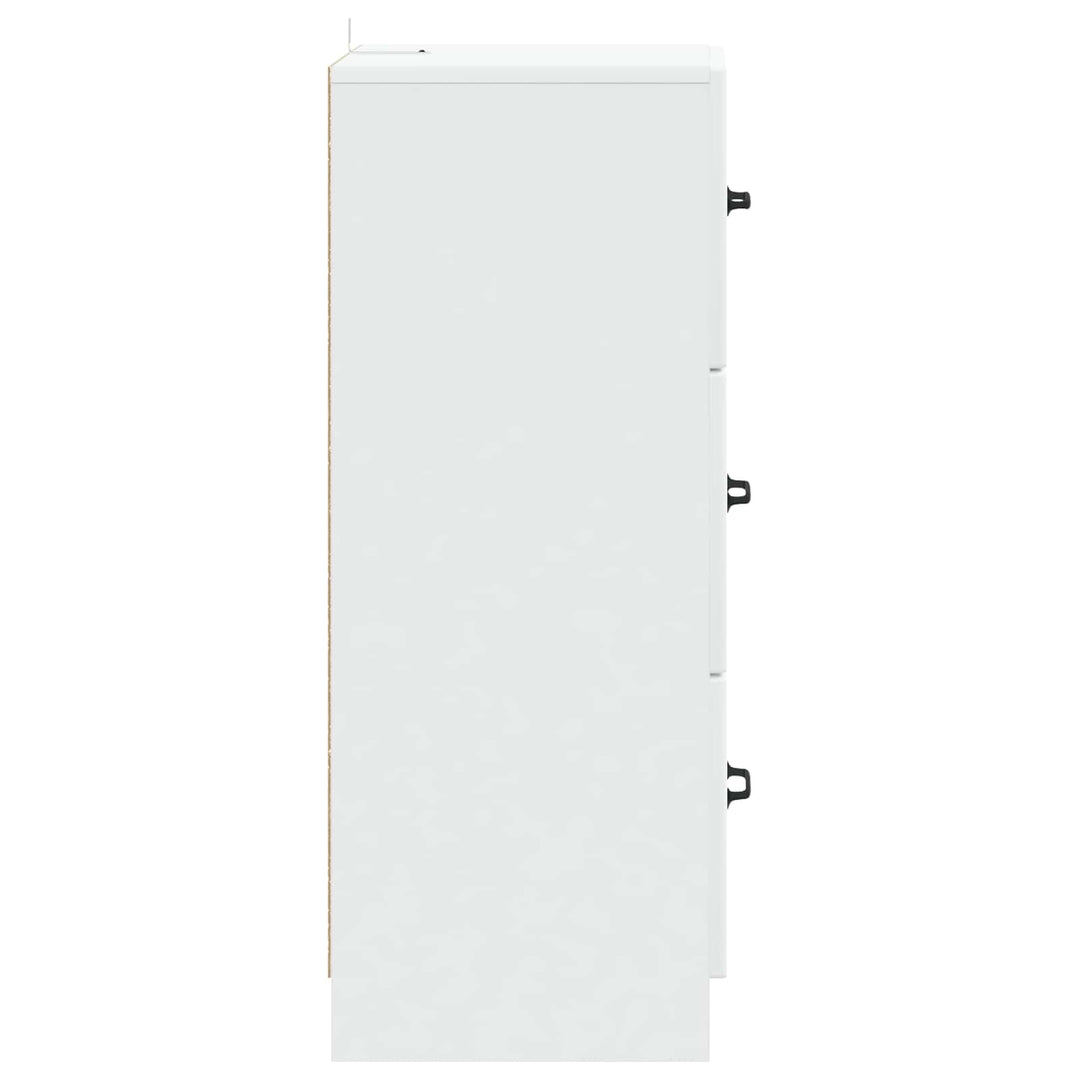 Skuffeskab Hvid 33 x 34,5 x 87 cm Konstrueret træ