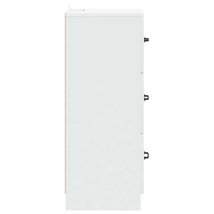 Skuffeskab Hvid 33 x 34,5 x 87 cm Konstrueret træ