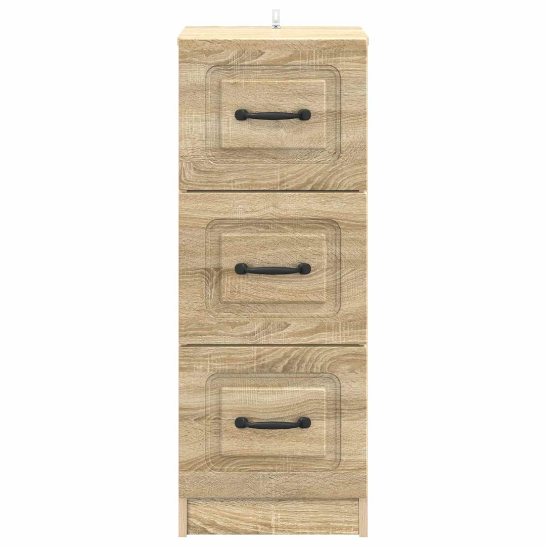 Skuffeskab Sonoma-eg 33 x 34,5 x 87 cm Konstrueret træ