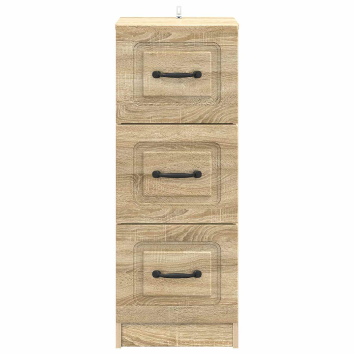 Skuffeskab Sonoma-eg 33 x 34,5 x 87 cm Konstrueret træ