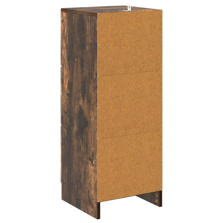 Skuffeskab Røget eg 33 x 34,5 x 87 cm Konstrueret træ