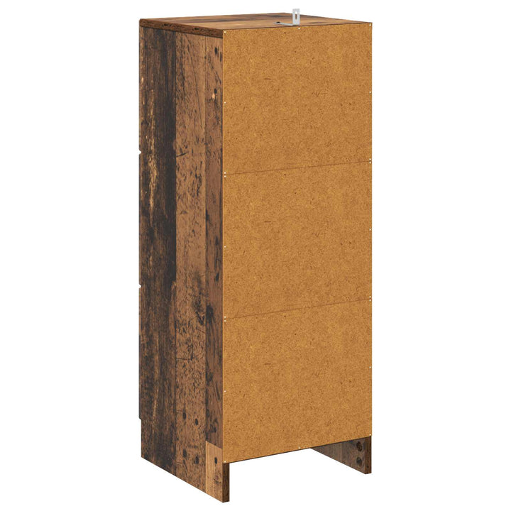 Skuffeskab Gammelt træ 33 x 34,5 x 87 cm Konstrueret træ