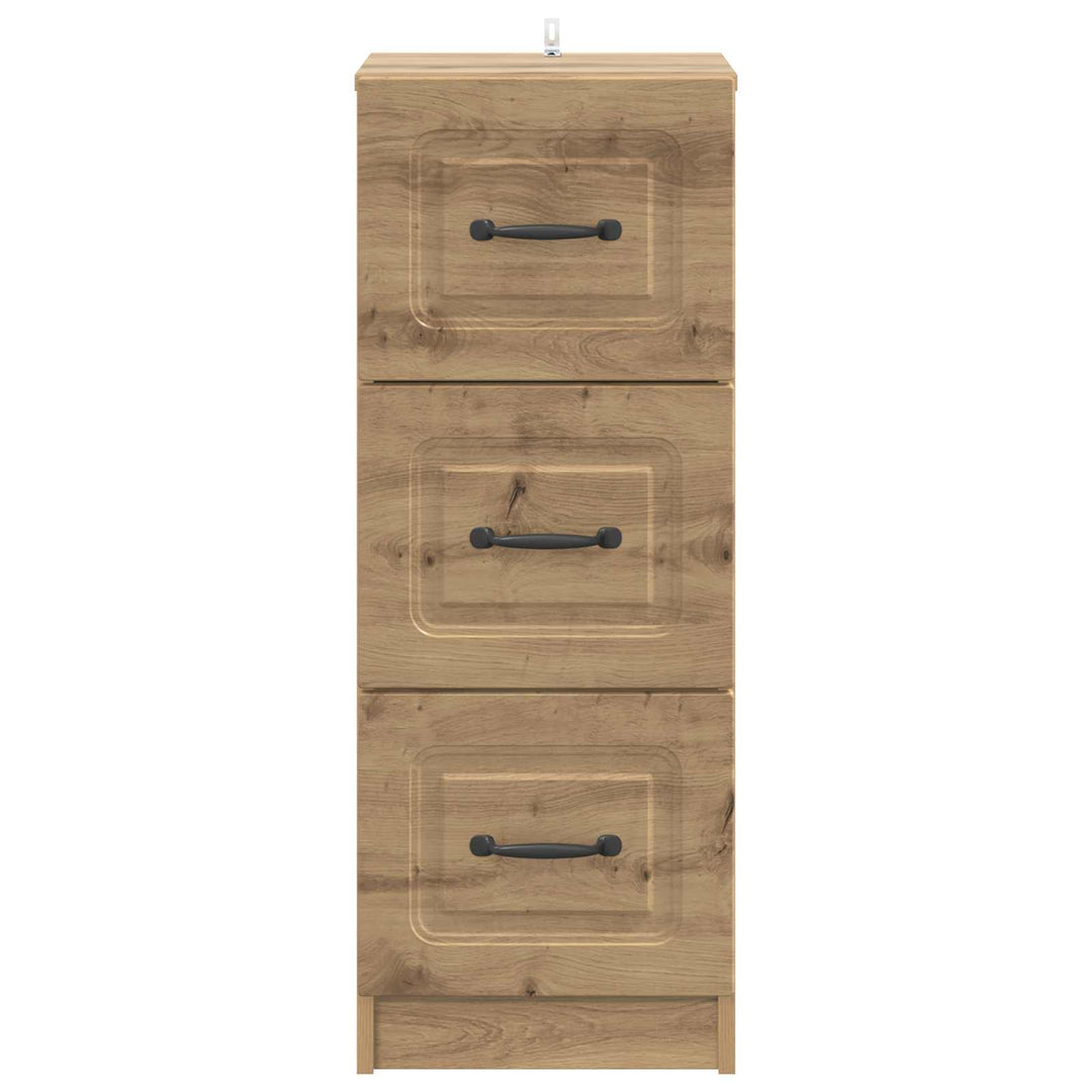 Skuffeskab 33 x 34,5 x 87 cm Konstrueret træ Artisan-eg