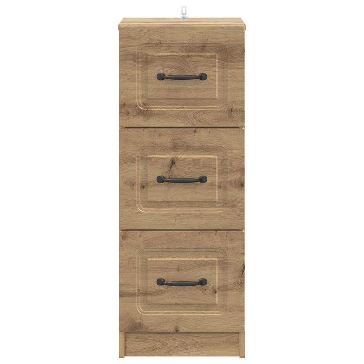 Skuffeskab 33 x 34,5 x 87 cm Konstrueret træ Artisan-eg