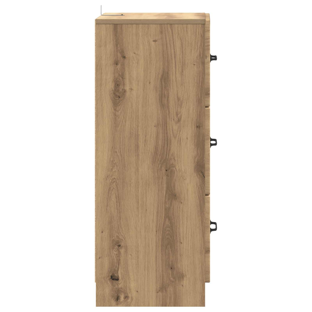 Skuffeskab 33 x 34,5 x 87 cm Konstrueret træ Artisan-eg