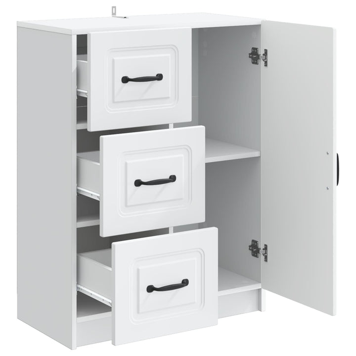 Sideboard Hvid 66 x 34,5 x 87 cm Konstrueret træ