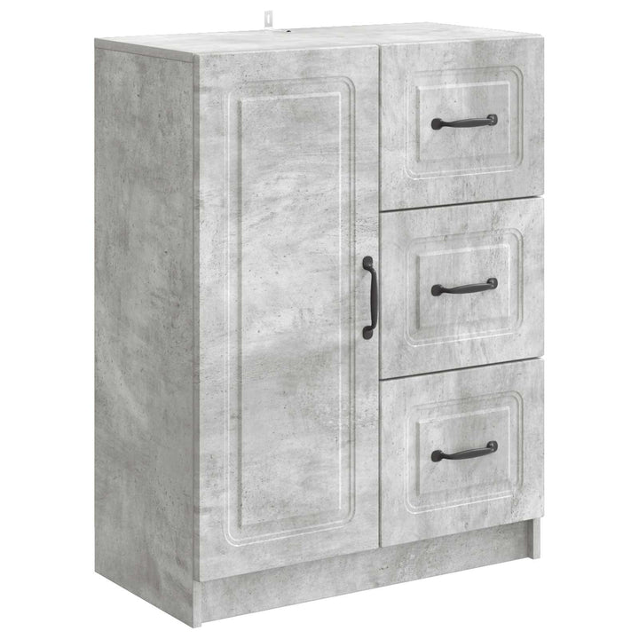 Sideboard med skuffe Betongrå 66 x 34,5 x 87 cm Konstrueret træ