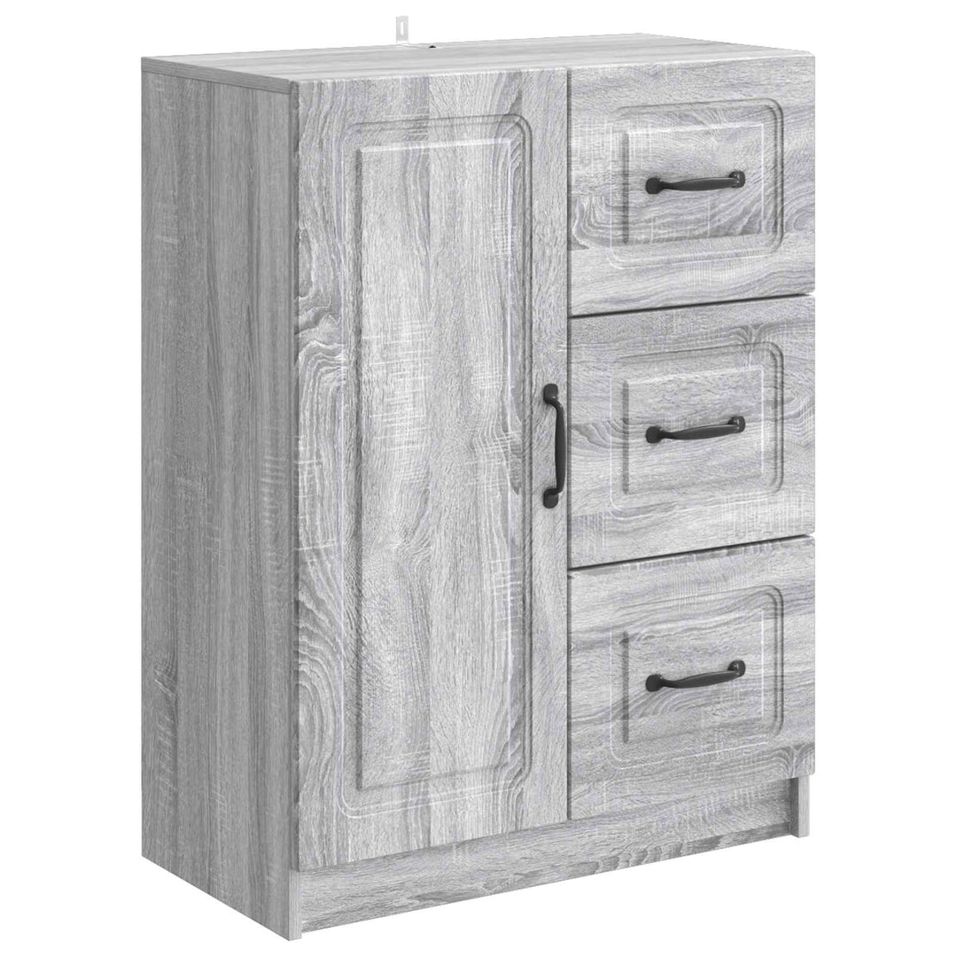 Sideboard Grå sonoma-eg 66 x 34,5 x 87 cm Konstrueret træ