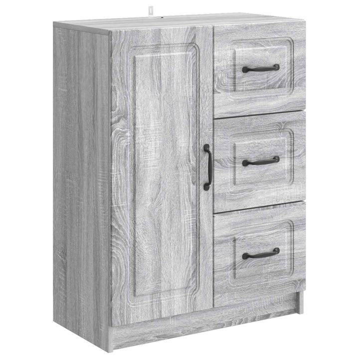 Sideboard Grå sonoma-eg 66 x 34,5 x 87 cm Konstrueret træ