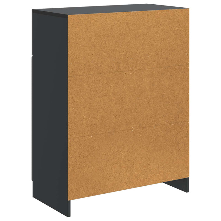 Sideboard med skuffe Sort 66 x 34,5 x 87 cm Konstrueret træ