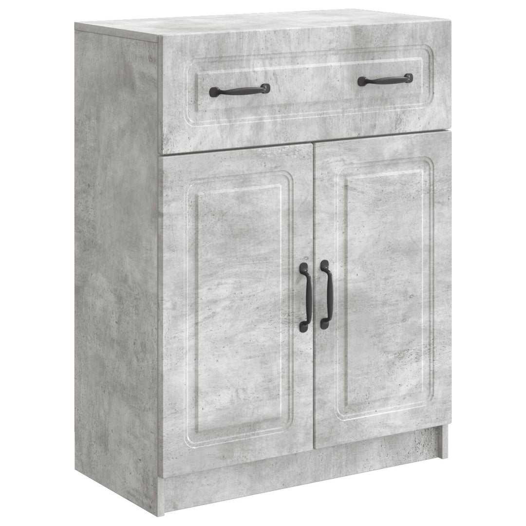 Sideboard med skuffe Betongrå 66 x 34,5 x 87 cm Konstrueret træ