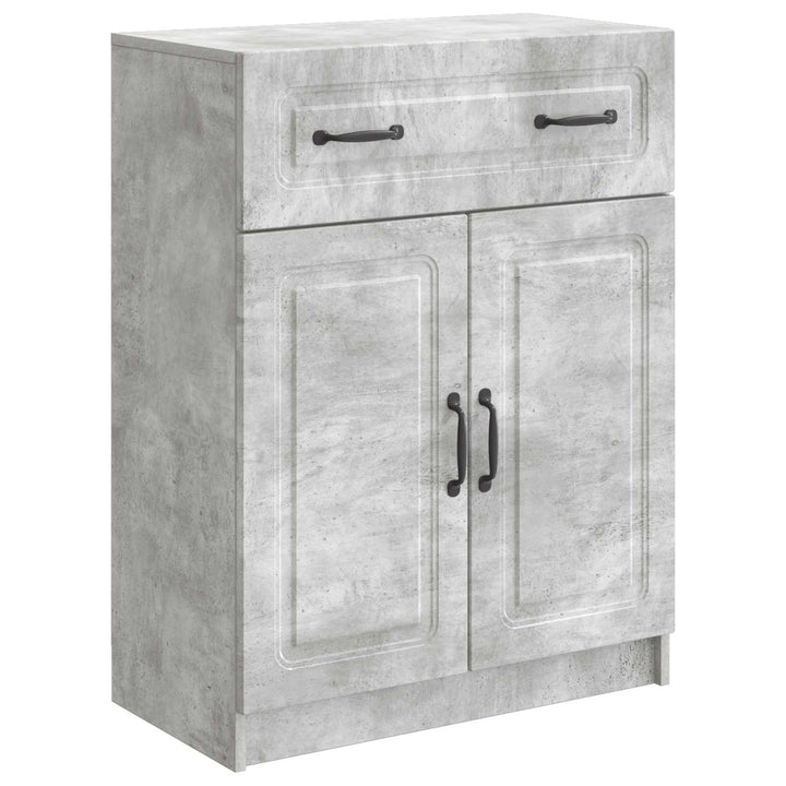 Sideboard med skuffe Betongrå 66 x 34,5 x 87 cm Konstrueret træ