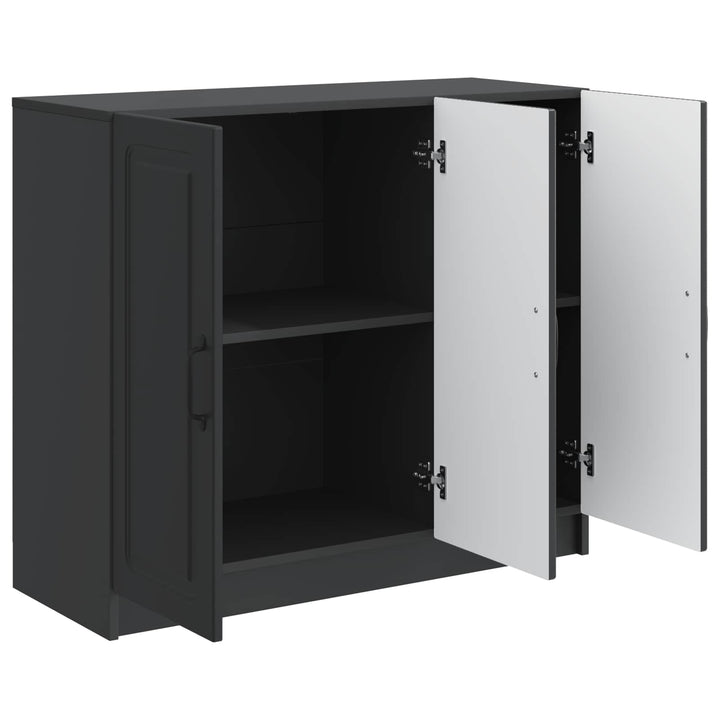 Sideboard Sort 89 x 34,5 x 77 cm Konstrueret træ