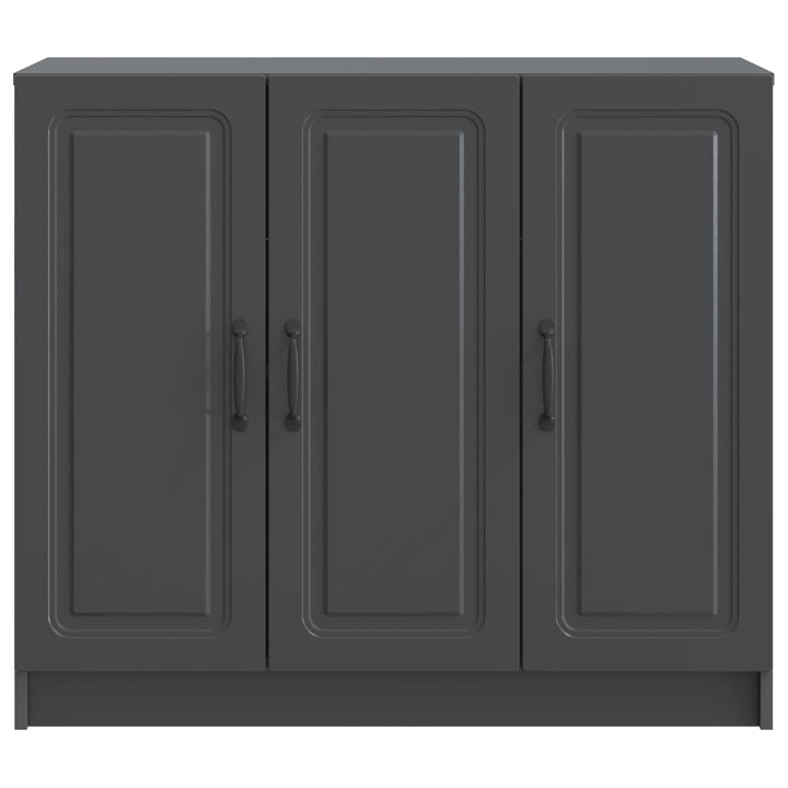 Sideboard Sort 89 x 34,5 x 77 cm Konstrueret træ