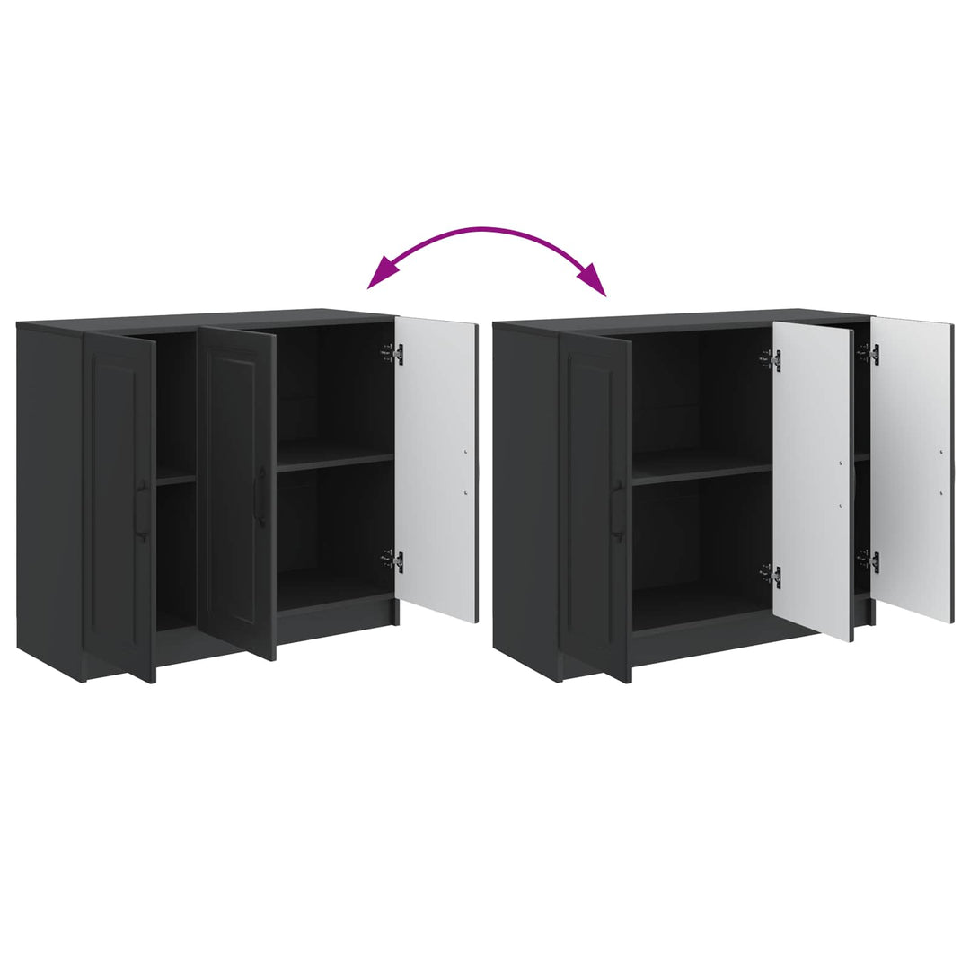 Sideboard Sort 89 x 34,5 x 77 cm Konstrueret træ