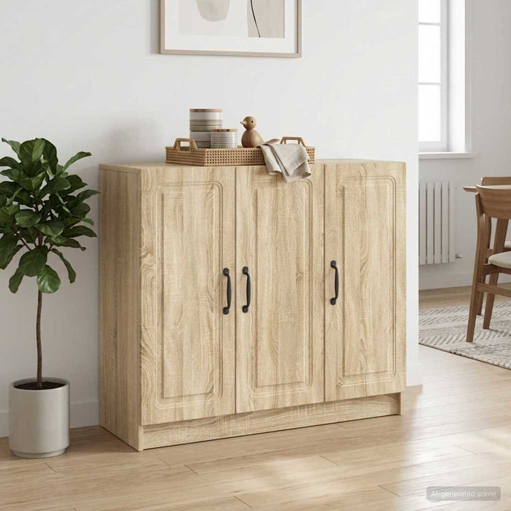 Sideboard Sonoma-eg 89 x 34,5 x 77 cm Konstrueret træ
