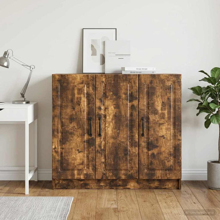 Sideboard Røget eg 89 x 34,5 x 77 cm Konstrueret træ