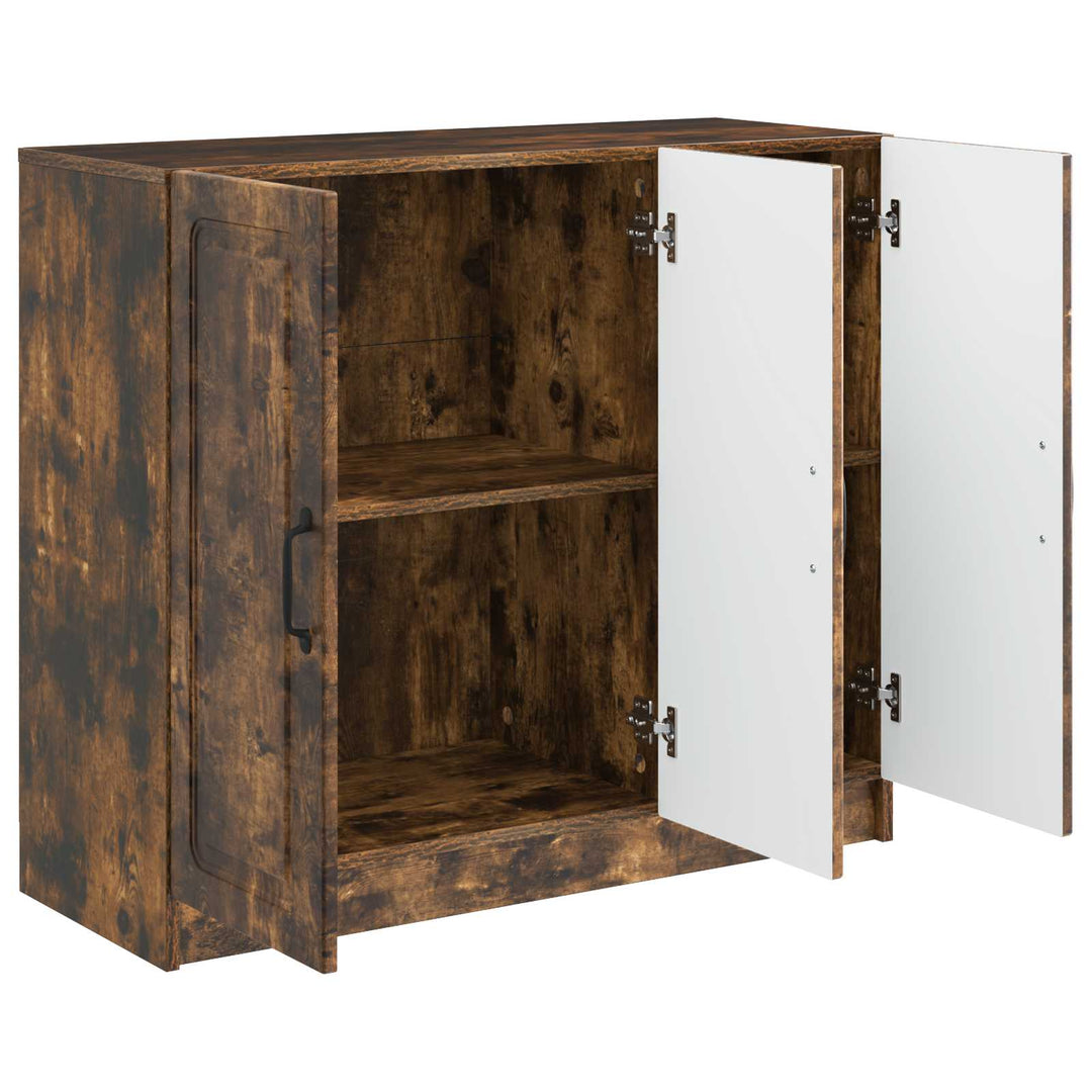Sideboard Røget eg 89 x 34,5 x 77 cm Konstrueret træ