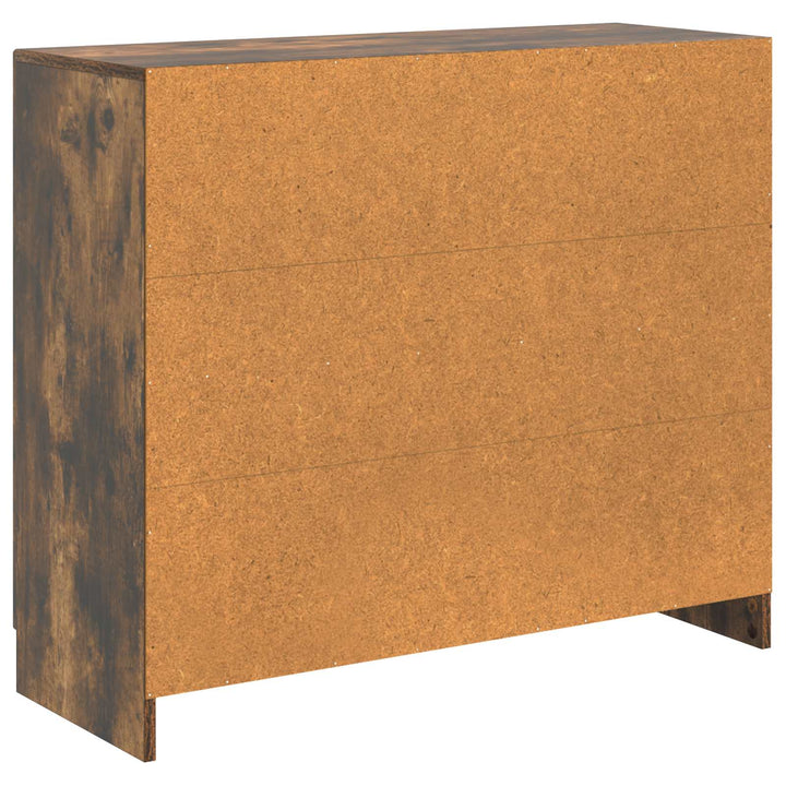 Sideboard Røget eg 89 x 34,5 x 77 cm Konstrueret træ