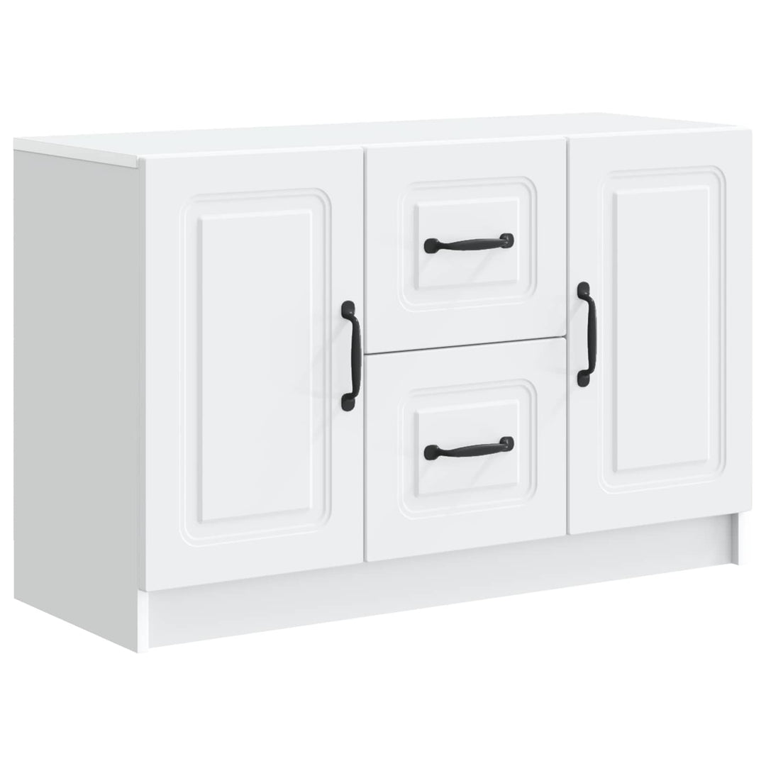 Sideboard med skuffe Hvid 89 x 34,5 x 57 cm Konstrueret træ