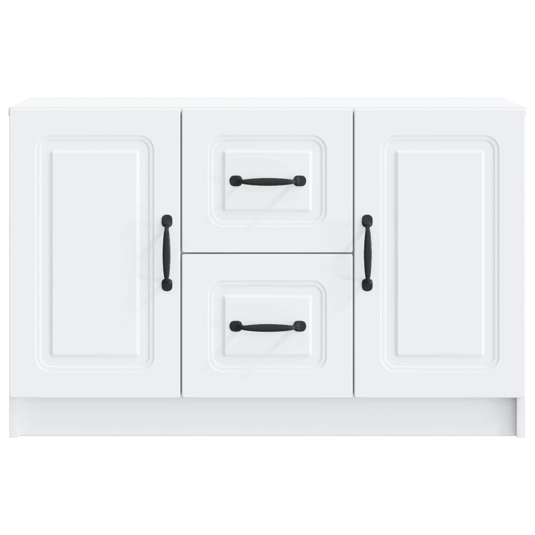 Sideboard med skuffe Hvid 89 x 34,5 x 57 cm Konstrueret træ