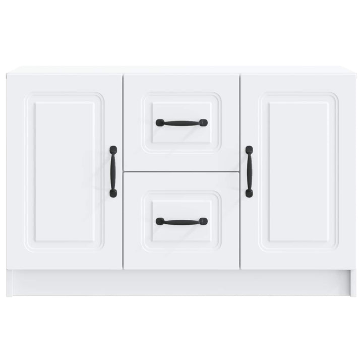 Sideboard med skuffe Hvid 89 x 34,5 x 57 cm Konstrueret træ