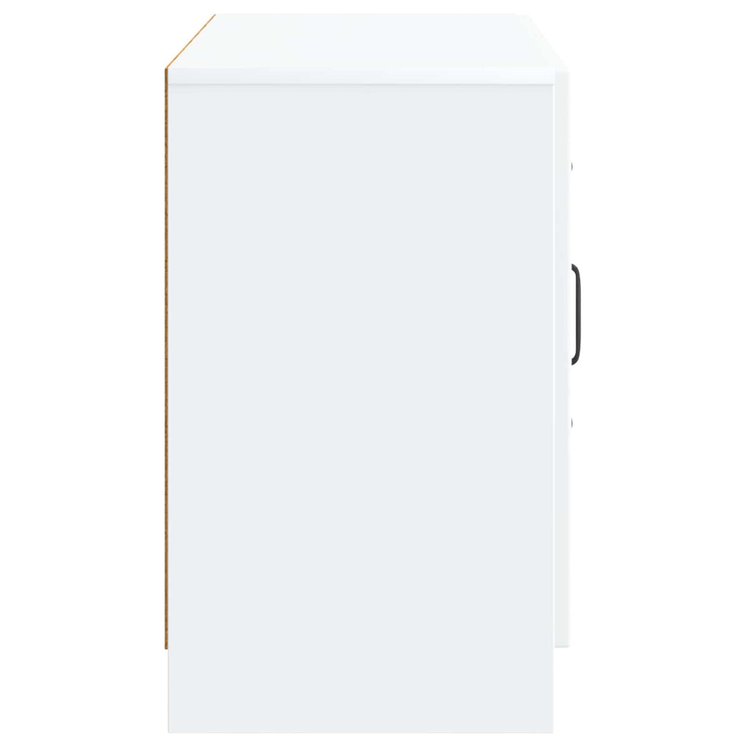 Sideboard med skuffe Hvid 89 x 34,5 x 57 cm Konstrueret træ