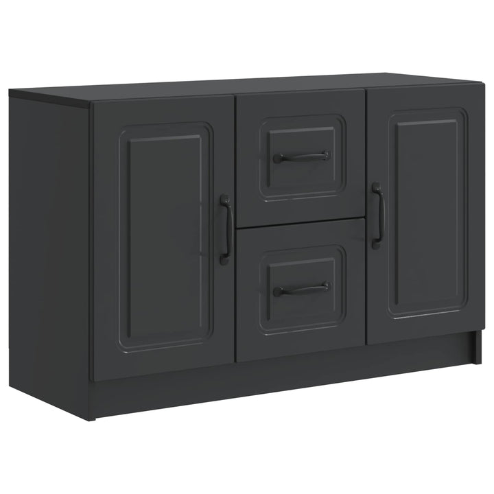 Sideboard med skuffe Sort 89 x 34,5 x 57 cm Konstrueret træ