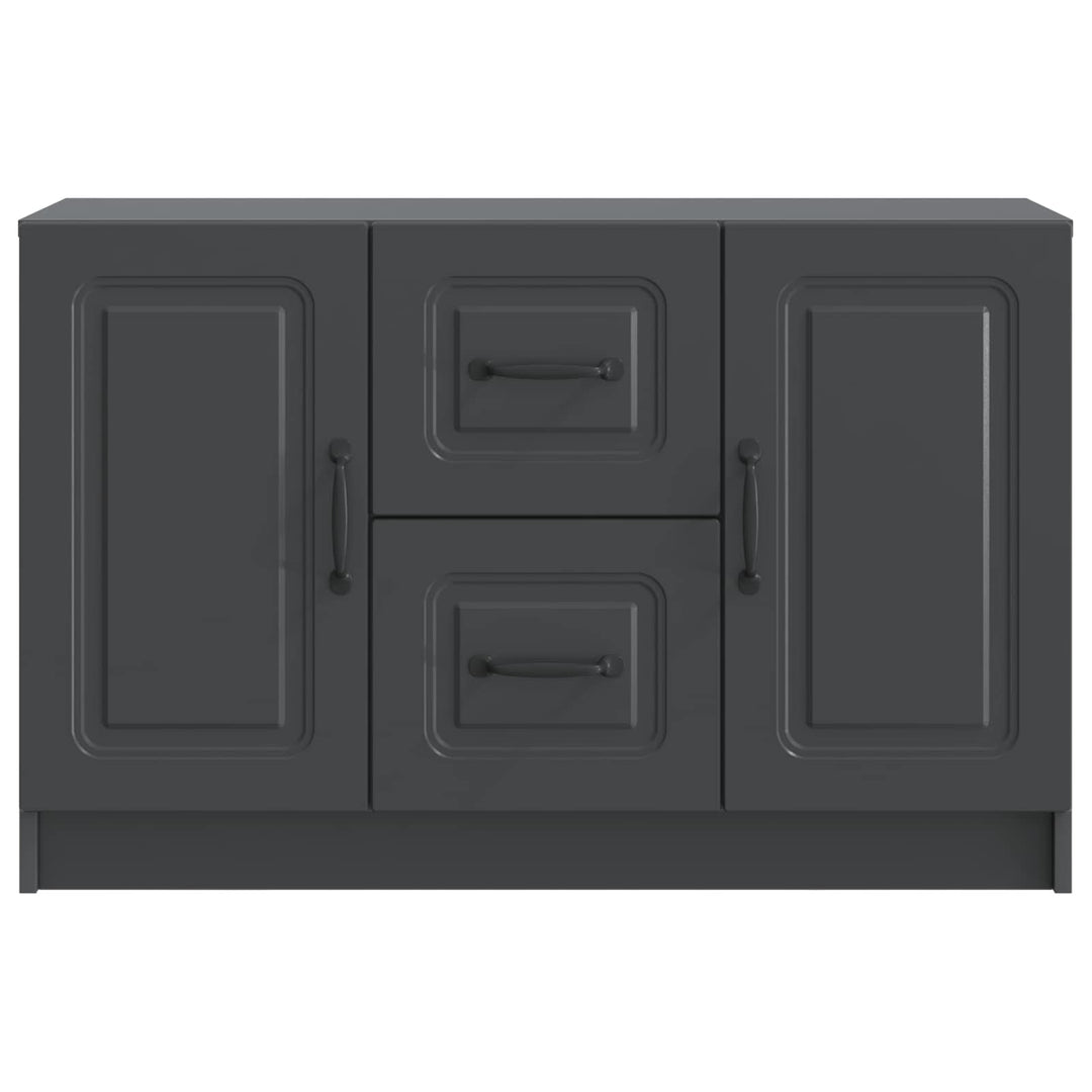 Sideboard med skuffe Sort 89 x 34,5 x 57 cm Konstrueret træ