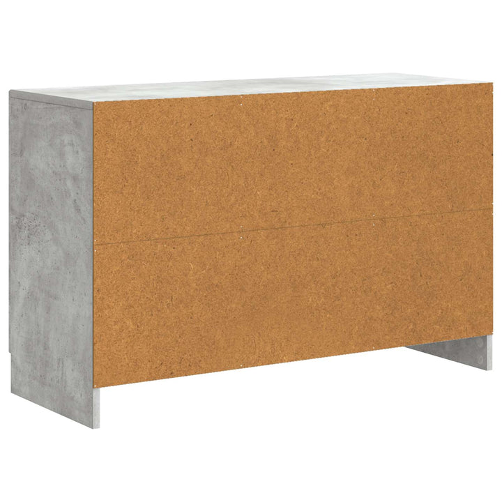 Sideboard med skuffe Betongrå 89 x 34,5 x 57 cm Konstrueret træ
