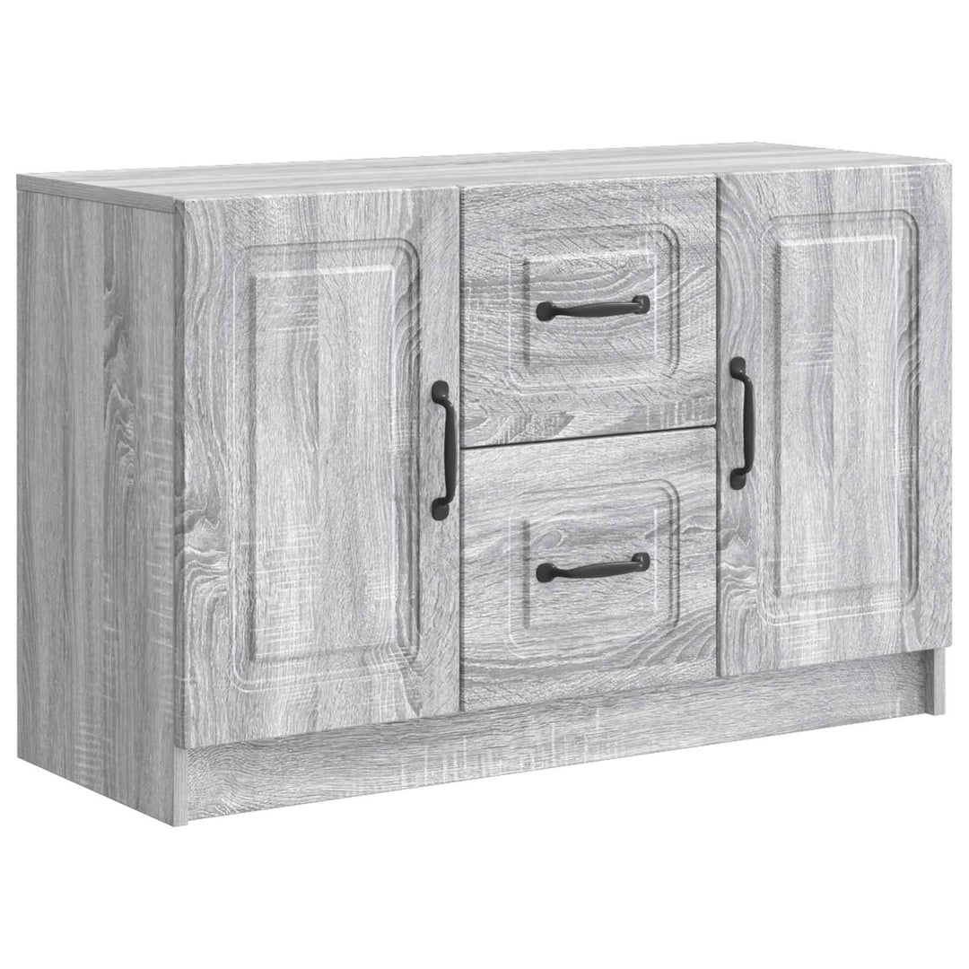 Sideboard Grå sonoma-eg 89 x 34,5 x 57 cm Konstrueret træ