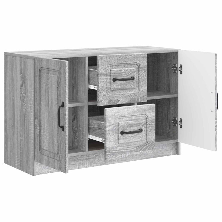 Sideboard Grå sonoma-eg 89 x 34,5 x 57 cm Konstrueret træ
